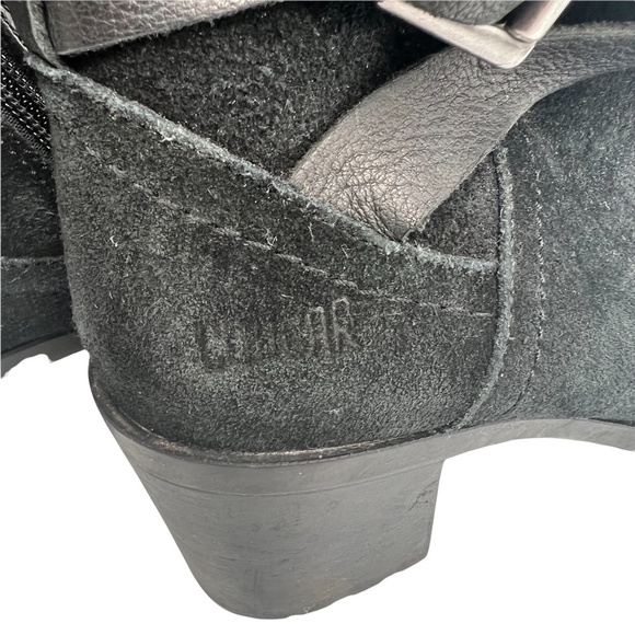 Cougar Black Leather Waterproof Arvida Block Heel Ankle Boots Size 6 Women's - Picture 9 of 11